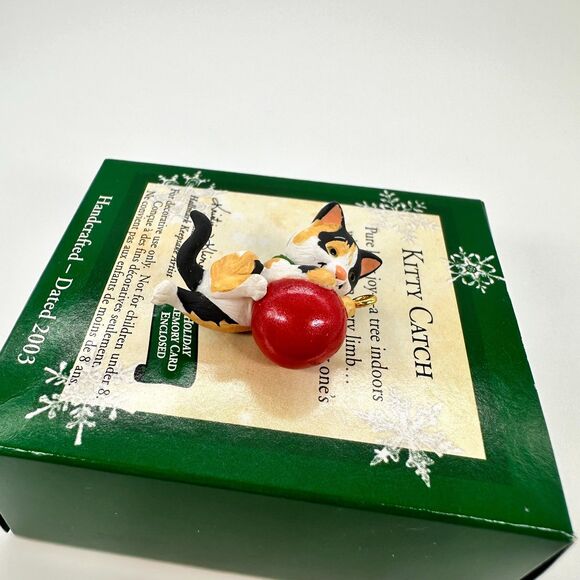Hallmark Keepsake Kitty Catch 2003 Miniature Cat Christmas Ornament - Picture 9 of 11
